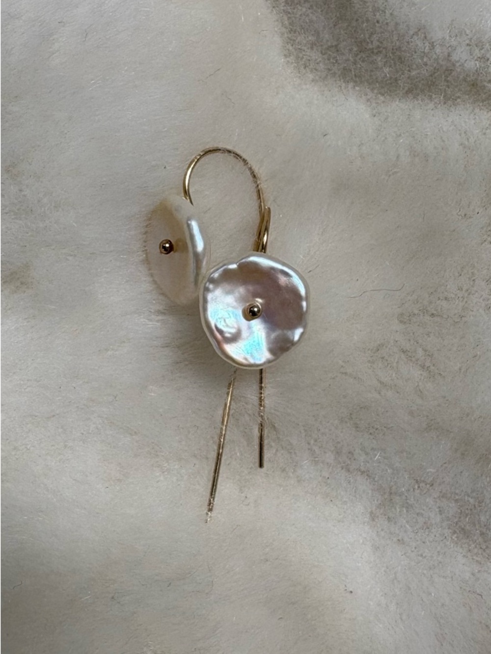 Poppy Finch pearl petal earrings